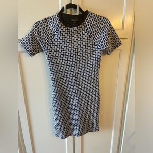 Topshop purple and white stretch mini dress